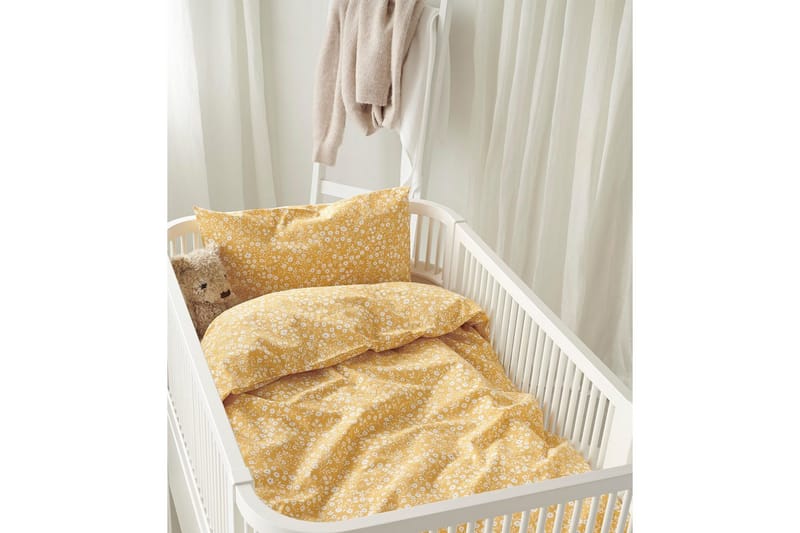 Pussilakanasetti Pinnasänkyyn 2-osainen Hedda - Keltainen - Kodintekstiilit & matot - Vuodevaatteet - Pussilakanasetti - Pussilakanasetti parisänkyyn