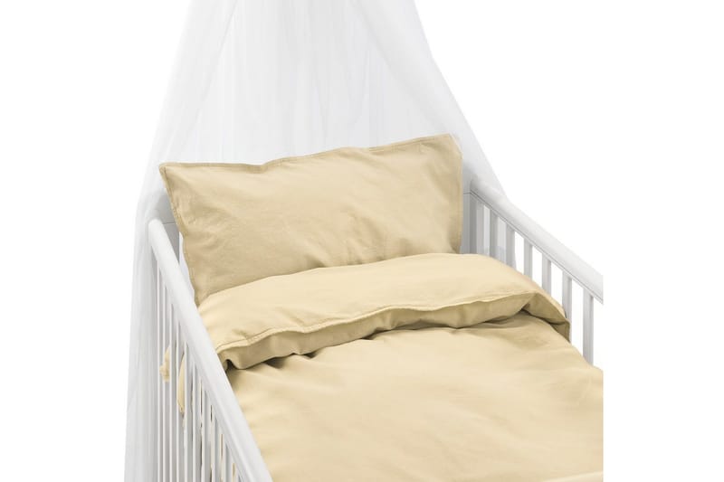 Pussilakanasetti Pinnasänkyyn 2-osainen Nöyrä - Keltainen - Kodintekstiilit & matot - Vuodevaatteet - Pussilakanasetti - Pussilakanasetti parisänkyyn