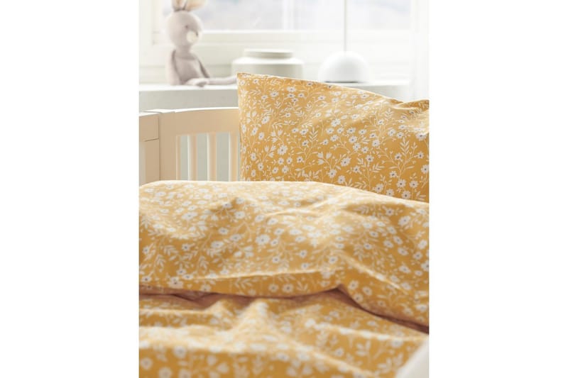 Pussilakanasetti Pinnasänkyyn 2-osainen Hedda - Keltainen - Kodintekstiilit & matot - Vuodevaatteet - Pussilakanasetti - Pussilakanasetti parisänkyyn