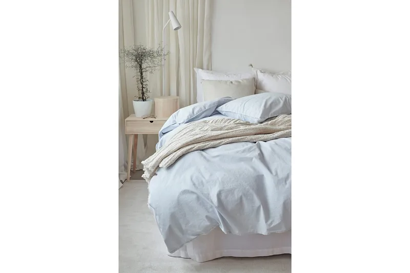 Pussilakanasetti Parisänky Kolmiosainen Humble - Sininen - Kodintekstiilit & matot - Vuodevaatteet - Pussilakanasetti
 - Pussilakanasetti parisänkyyn