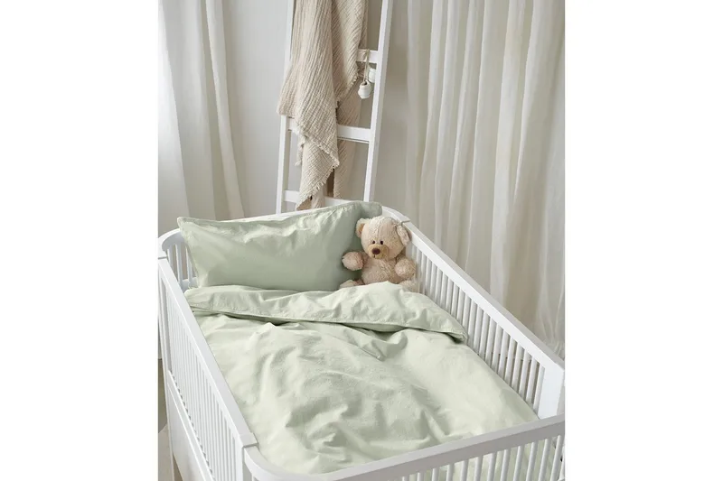 Pussilakanasetti Pinnasänkyyn 2-osainen Nöyrä - Vihreä - Kodintekstiilit & matot - Vuodevaatteet - Pussilakanasetti
 - Pussilakanasetti parisänkyyn