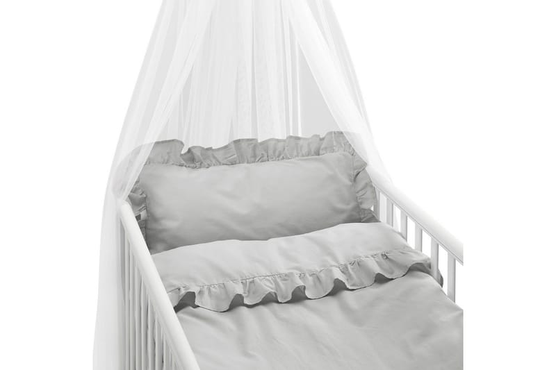 Pussilakanasetti Pinnasänkyyn 2-osainen Volang - Harmaa - Kodintekstiilit & matot - Vuodevaatteet - Pussilakanasetti
 - Pussilakanasetti parisänkyyn