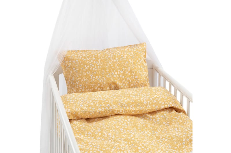 Pussilakanasetti Pinnasänkyyn 2-osainen Hedda, Keltainen