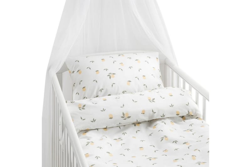 Pussilakanasetti Pinnasänkyyn 2-osainen Sitruunat Keltainen, undefined