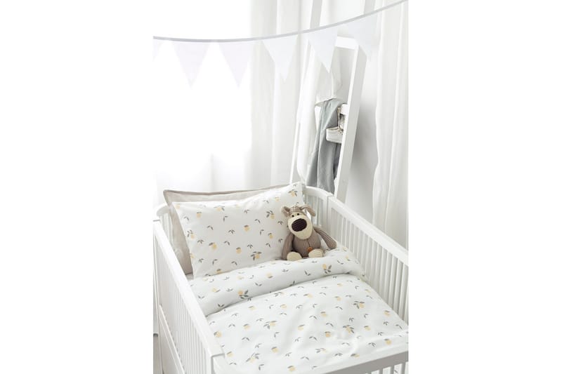 Pussilakanasetti Pinnasänkyyn 2-osainen Sitruunat Keltainen - Kodintekstiilit & matot - Vuodevaatteet - Pussilakanasetti
 - Pussilakanasetti parisänkyyn