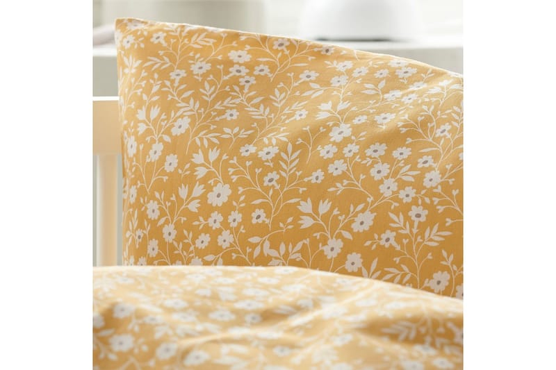 Pussilakanasetti Pinnasänkyyn 2-osainen Hedda - Keltainen - Kodintekstiilit & matot - Vuodevaatteet - Pussilakanasetti - Pussilakanasetti parisänkyyn