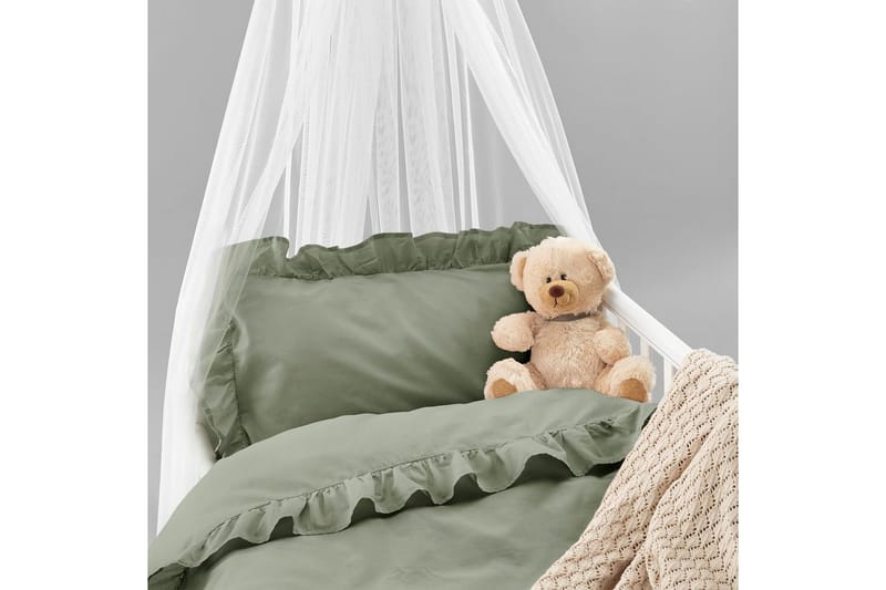 Pussilakanasetti Pinnasänkyyn 2-osainen Volang - Vihreä - Kodintekstiilit & matot - Vuodevaatteet - Pussilakanasetti
 - Pussilakanasetti parisänkyyn