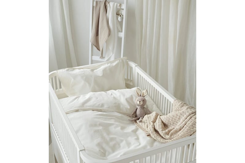 Pussilakanasetti Pinnasänkyyn 2-osainen Nöyrä - Valkoinen - Kodintekstiilit & matot - Vuodevaatteet - Pussilakanasetti - Pussilakanasetti parisänkyyn