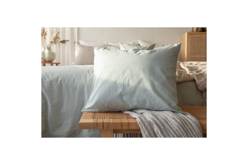 Pussilakanasetti Parisänky Kolmiosainen Thelma Raita Vihreä - Kodintekstiilit & matot - Vuodevaatteet - Pussilakanasetti
 - Pussilakanasetti parisänkyyn