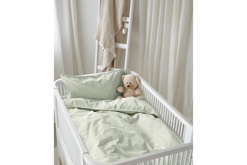 Pussilakanasetti Pinnasänkyyn 2-osainen Nöyrä - Vihreä - Kodintekstiilit & matot - Vuodevaatteet - Pussilakanasetti - Pussilakanasetti parisänkyyn