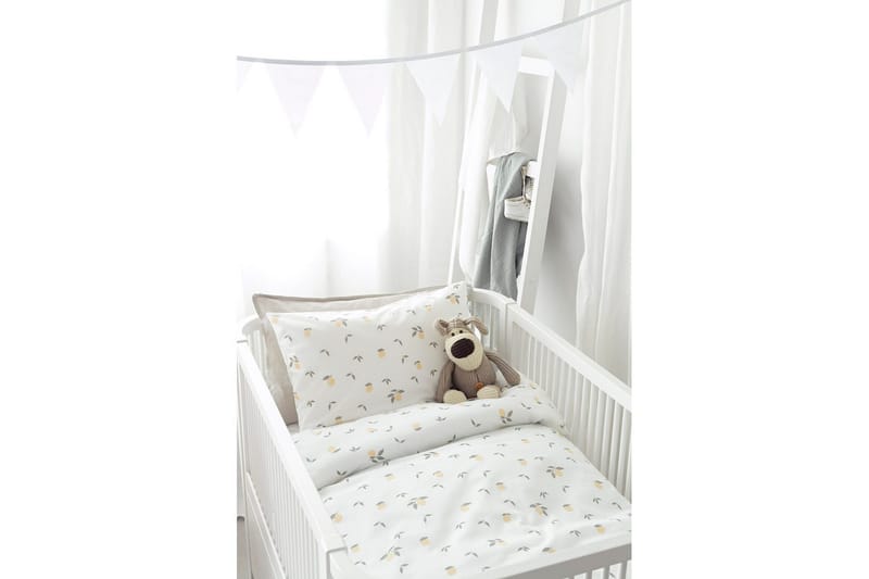 Pussilakanasetti Pinnasänkyyn 2-osainen Sitruunat Keltainen - Kodintekstiilit & matot - Vuodevaatteet - Pussilakanasetti
 - Pussilakanasetti parisänkyyn