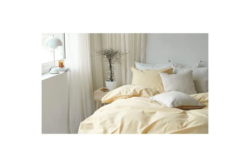 Pussilakanasetti Parisänky Kolmiosainen Humble - Keltainen - Kodintekstiilit & matot - Vuodevaatteet - Pussilakanasetti
 - Pussilakanasetti parisänkyyn