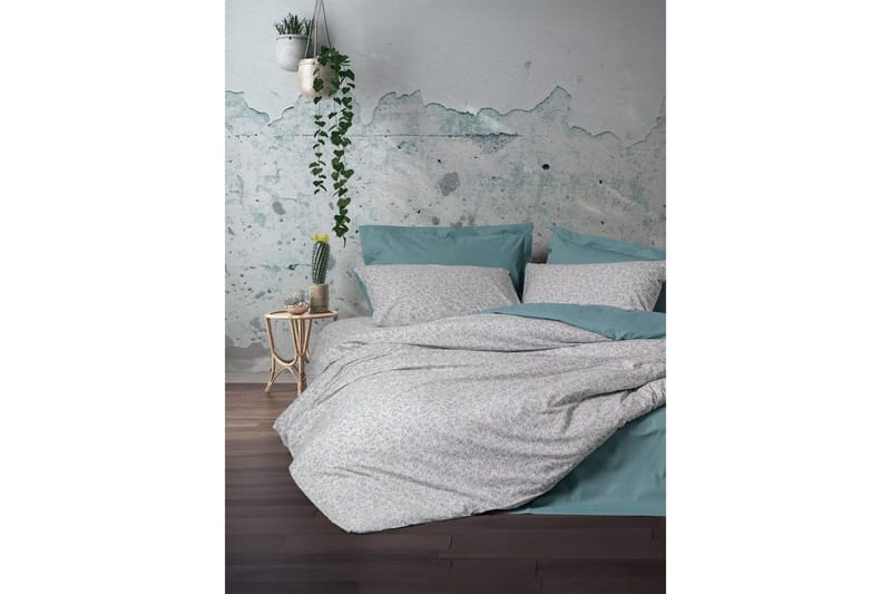 Ranforce-parisänkykoko täkkipeitesetti Kiku minttu, Mintunvihreä