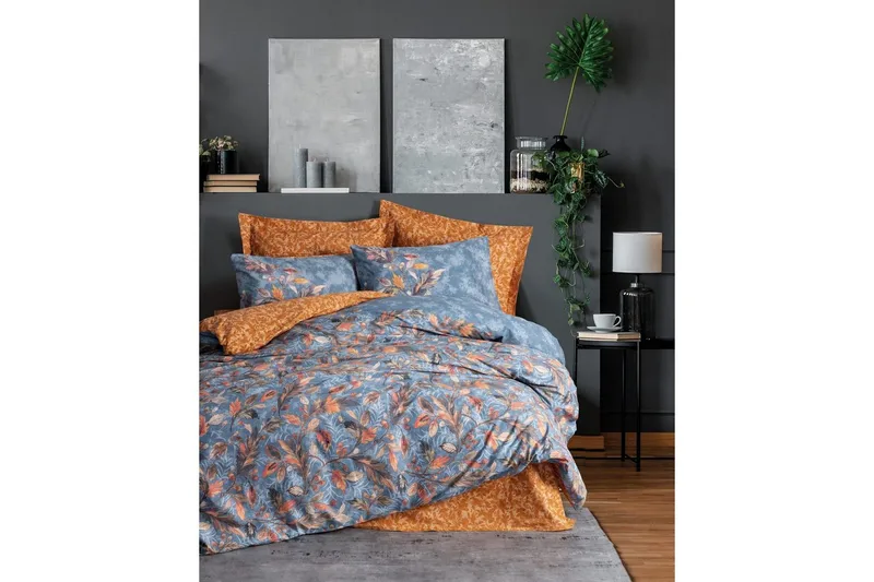 Ranforce-parisänkykoko täkkipeitesetti Ratani Sinappi, Sinapinkeltainen