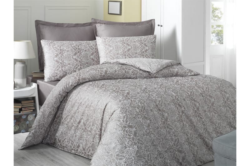 Pussilakanasetti Victoria Satiini - Beige - Kodintekstiilit & matot - Vuodevaatteet
