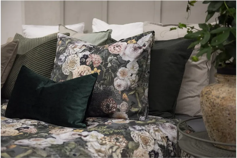 Pussilakanasetti Yhden hengen sänky 2-Osainen Abigail Vihreä - Borganäs of Sweden - Kodintekstiilit & matot - Vuodevaatteet - Pussilakanasetti
 - Pussilakanasetti parisänkyyn