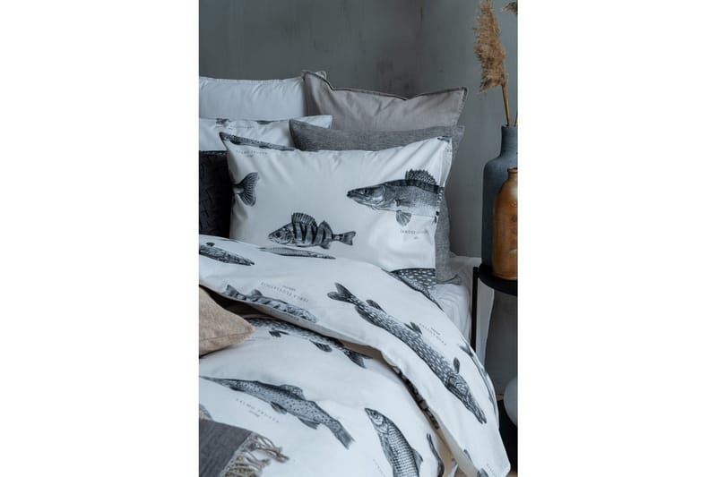 Pussilakanasetti Yhden hengen sänky 2-osainen Kala Valkoinen - Franzén - Kodintekstiilit & matot - Vuodevaatteet - Pussilakanasetti
 - Pussilakanasetti parisänkyyn