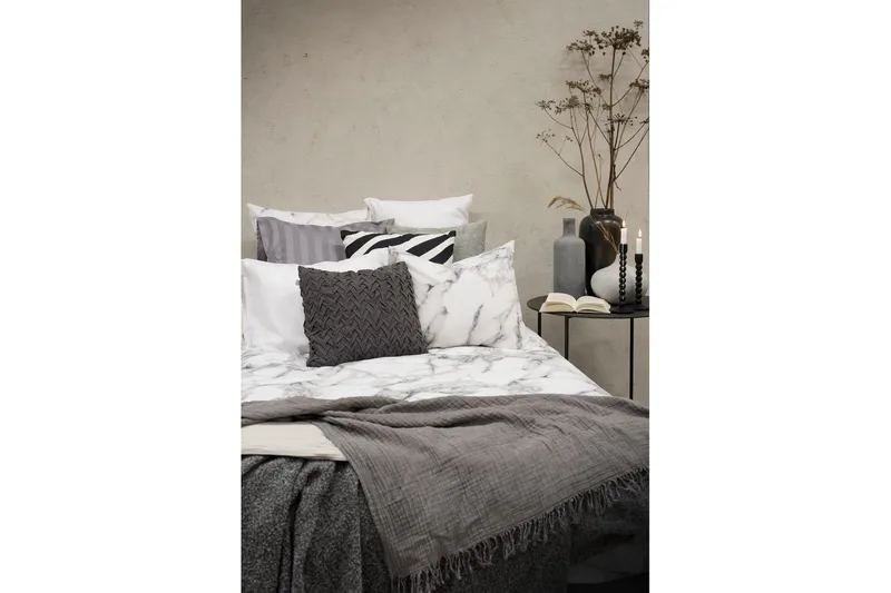 Pussilakanasetti Yhden hengen sänky 2-osainen Marmori Valkoinen - Marmori - Kodintekstiilit & matot - Vuodevaatteet