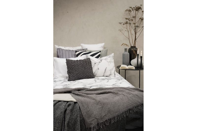 Pussilakanasetti Yhden hengen sänky 2-osainen Marmori Valkoinen - Marmori - Kodintekstiilit & matot - Vuodevaatteet - Pussilakanasetti - Pussilakanasetti yhden hengen sänkyyn