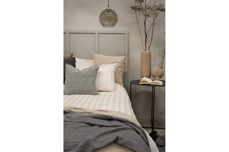 Pussilakanasetti Yhden hengen sänky 2-osainen Satiini - Hiekka - Kodintekstiilit & matot - Vuodevaatteet