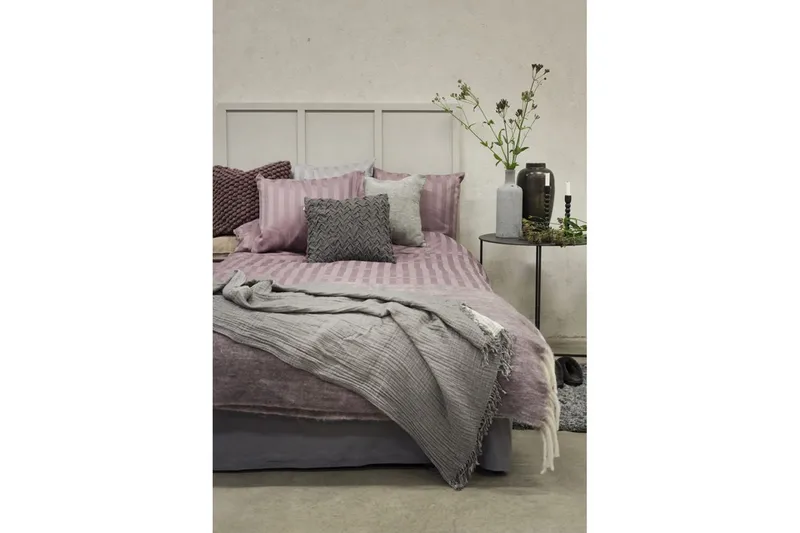 Pussilakanasetti Yhden hengen sänky 2-osainen Satiini - Violetti - Kodintekstiilit & matot - Vuodevaatteet