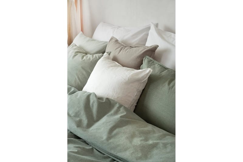 Pussilakanasetti Yhden hengen sänky 2-osainen Pesty - Vihreä - Kodintekstiilit & matot - Vuodevaatteet