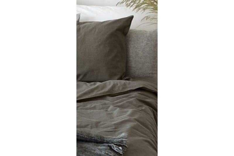 Pussilakanasetti Yhden hengen sänky 2-osainen Pesty - Harmaa - Kodintekstiilit & matot - Vuodevaatteet