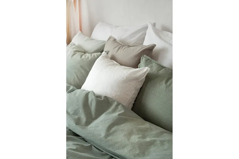 Pussilakanasetti Yhden hengen sänky 2-osainen Pesty - Vihreä - Kodintekstiilit & matot - Vuodevaatteet - Pussilakanasetti
 - Pussilakanasetti parisänkyyn