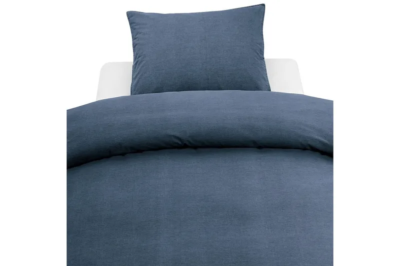 Pussilakanasetti Yhden hengen sänky 2-osainen Pesty, Merensininen