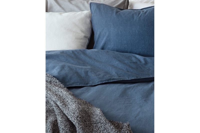 Pussilakanasetti Yhden hengen sänky 2-osainen Pesty - Merensininen - Kodintekstiilit & matot - Vuodevaatteet