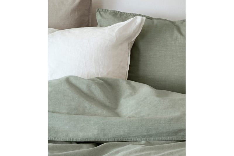 Pussilakanasetti Yhden hengen sänky 2-osainen Pesty - Vihreä - Kodintekstiilit & matot - Vuodevaatteet - Pussilakanasetti - Pussilakanasetti yhden hengen sänkyyn