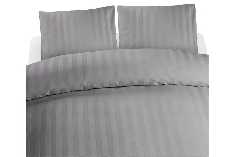 Pussilakanasetti Parisänky Kolmiosainen Satiini, Vaaleanharmaa