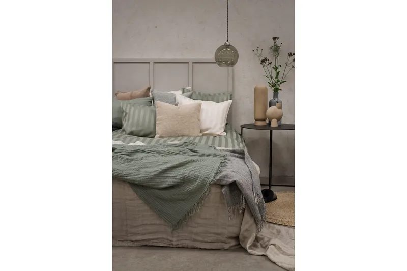 Pussilakanasetti Parisänky Kolmiosainen Satiini - Vihreä - Kodintekstiilit & matot - Vuodevaatteet - Pussilakanasetti
 - Pussilakanasetti parisänkyyn