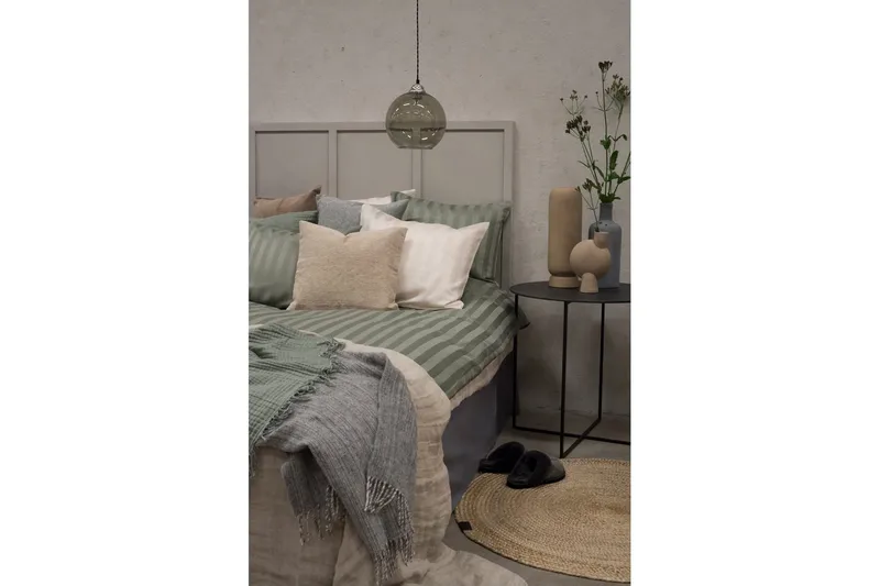 Pussilakanasetti Parisänky Kolmiosainen Satiini - Vihreä - Kodintekstiilit & matot - Vuodevaatteet - Pussilakanasetti
 - Pussilakanasetti parisänkyyn