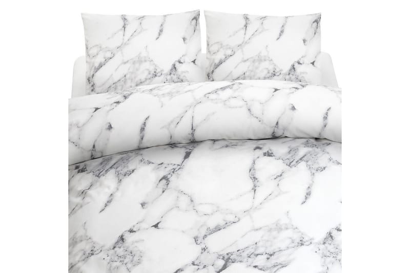 Pussilakanasetti Parisänky Kolmiosainen Marmori Valkoinen, Multi