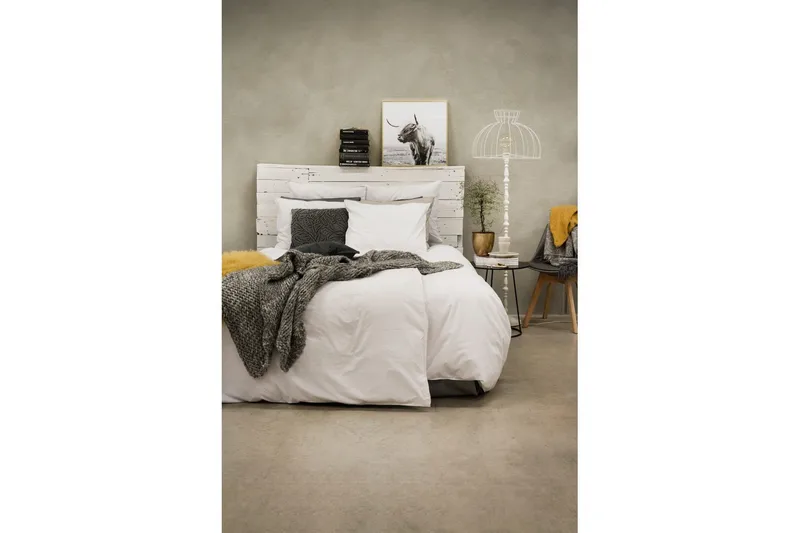 Pussilakanasetti Parisänky 3-Osainen Pestä - Valkoinen - Kodintekstiilit & matot - Vuodevaatteet - Pussilakanasetti
 - Pussilakanasetti parisänkyyn