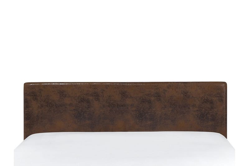 Sängynpäällinen Galetka 160x200 cm Keinonahka - Ruskea - Kodintekstiilit & matot - Vuodevaatteet