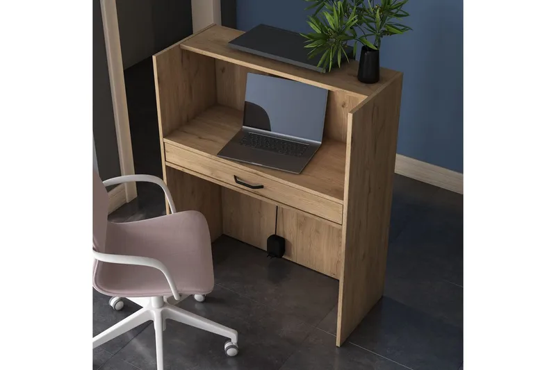 Vastaanottopöytä Pähkinä / Antrasiitti - Punertavanvärinen puu/Antrasiitti - Kotitalous - Baari & viini - Baarikalusteet - Baaritiski