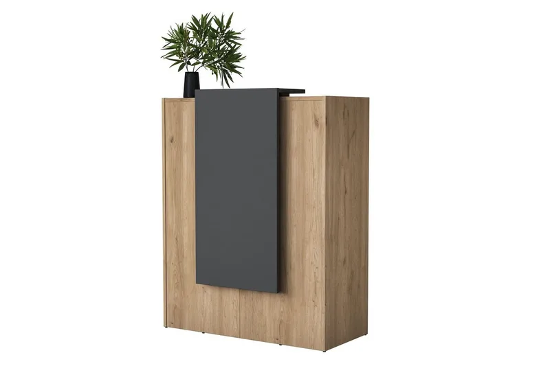 Vastaanottopöytä Pähkinä / Antrasiitti, Punertavanvärinen puu/Antrasiitti