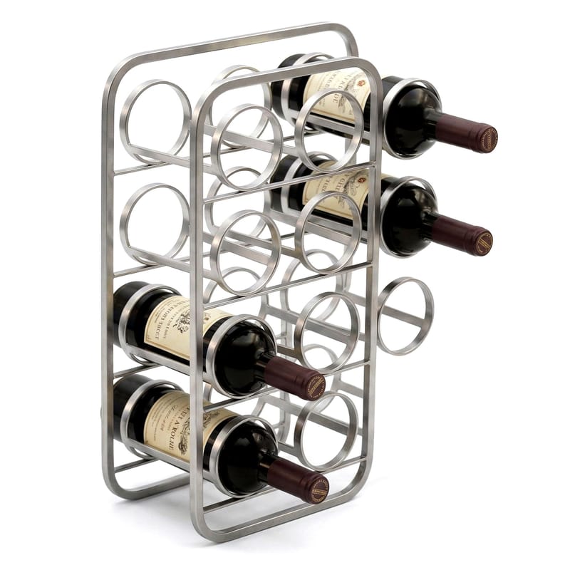 Avren viiniteline 47 cm metallia - hopea - Kotitalous - Baari & viini - Viinitarvikkeet - Lasiteline