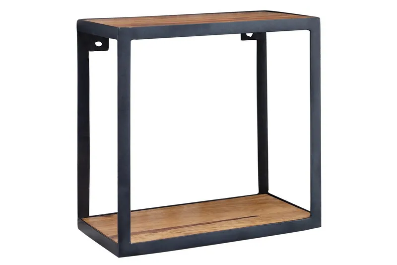 Seinähylly Wohnling Puri-massiivipuu metallikehikko seinälle asennettava teollisuustyyli, undefined