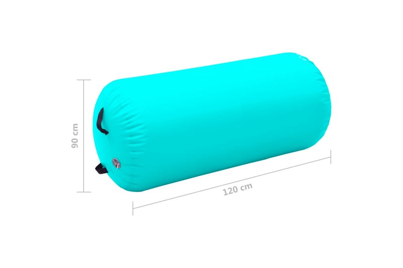 Täytettävä voimistelurulla pumpulla 120x90 cm PVC vihreä - Vihreä - Kotitalous - Hyvinvointi & terveys - Hieronta & itsehoito - Hierontalaitteet - Hierontapallo