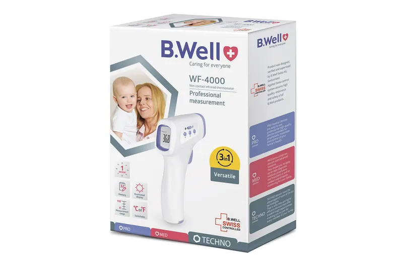 Kuumemittari B.Well WF-4000 IR Kontaktiton - Sininen||Valkoinen - Kotitalous - Hyvinvointi & terveys - Terveystuotteet - Kuumemittari