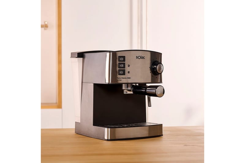 Kahvikone Solac Taste Classic M80 Inox Mattahopea - Mattahopea - Kotitalous - Keittiökoneet - Kahvinkeittimet & kahvitarvikkeet - Espressokone