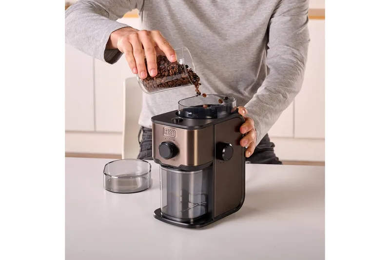 Sähköinen Kahvimylly Black+Decker 150W - Harmaa - Kotitalous - Keittiökoneet - Kahvinkeittimet & kahvitarvikkeet - Kahvimylly & espressomylly