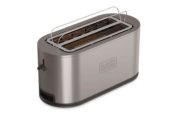 Leivänpaahdin Black+Decker 2 osastoa, ruostumatonta terästä - Hopea - Kotitalous - Keittiökoneet - Lämmittäminen & keittäminen - Leivänpaahdin