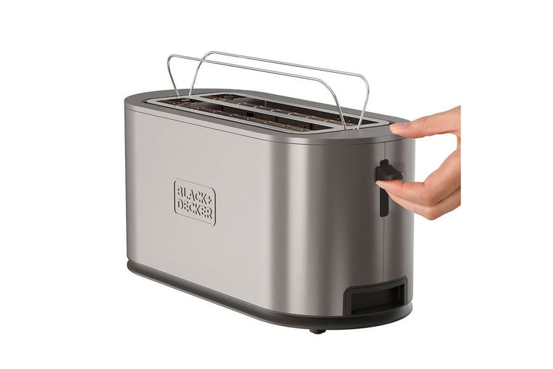 Leivänpaahdin Black+Decker 2 osastoa, ruostumatonta terästä - Hopea - Kotitalous - Keittiökoneet - Lämmittäminen & keittäminen - Leivänpaahdin