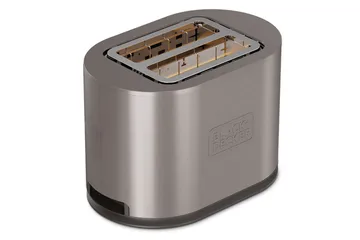 Leivänpaahdin Black+Decker 2 osastoa, ruostumatonta terästä - Hopea - Kotitalous - Keittiökoneet - Lämmittäminen & keittäminen - Leivänpaahdin
