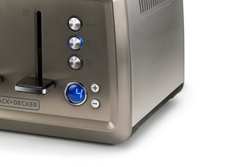 Leivänpaahdin Black+Decker 4 lokeroa 1960 W harjattu teräs - Harmaa - Kotitalous - Keittiökoneet - Lämmittäminen & keittäminen - Leivänpaahdin