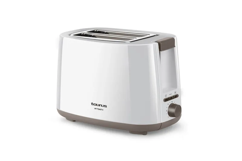 Leivänpaahdin Taurus Mytoast II 2 lokeron Valkoinen, Hopea